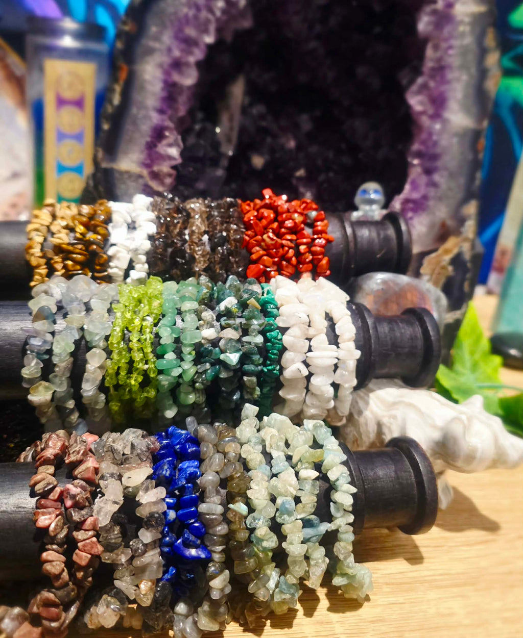Crystal Chip Bracelets